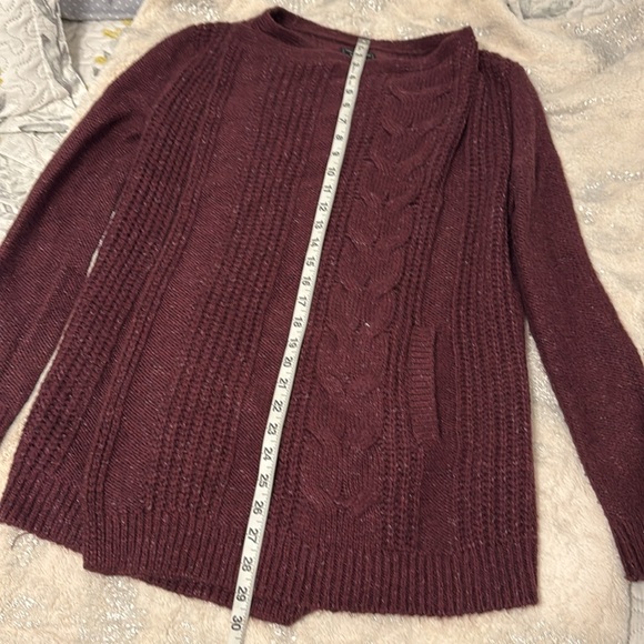 Aberctombie & Fitch, cowl neck wool cardigan an with pockets - Picture 6 of 7